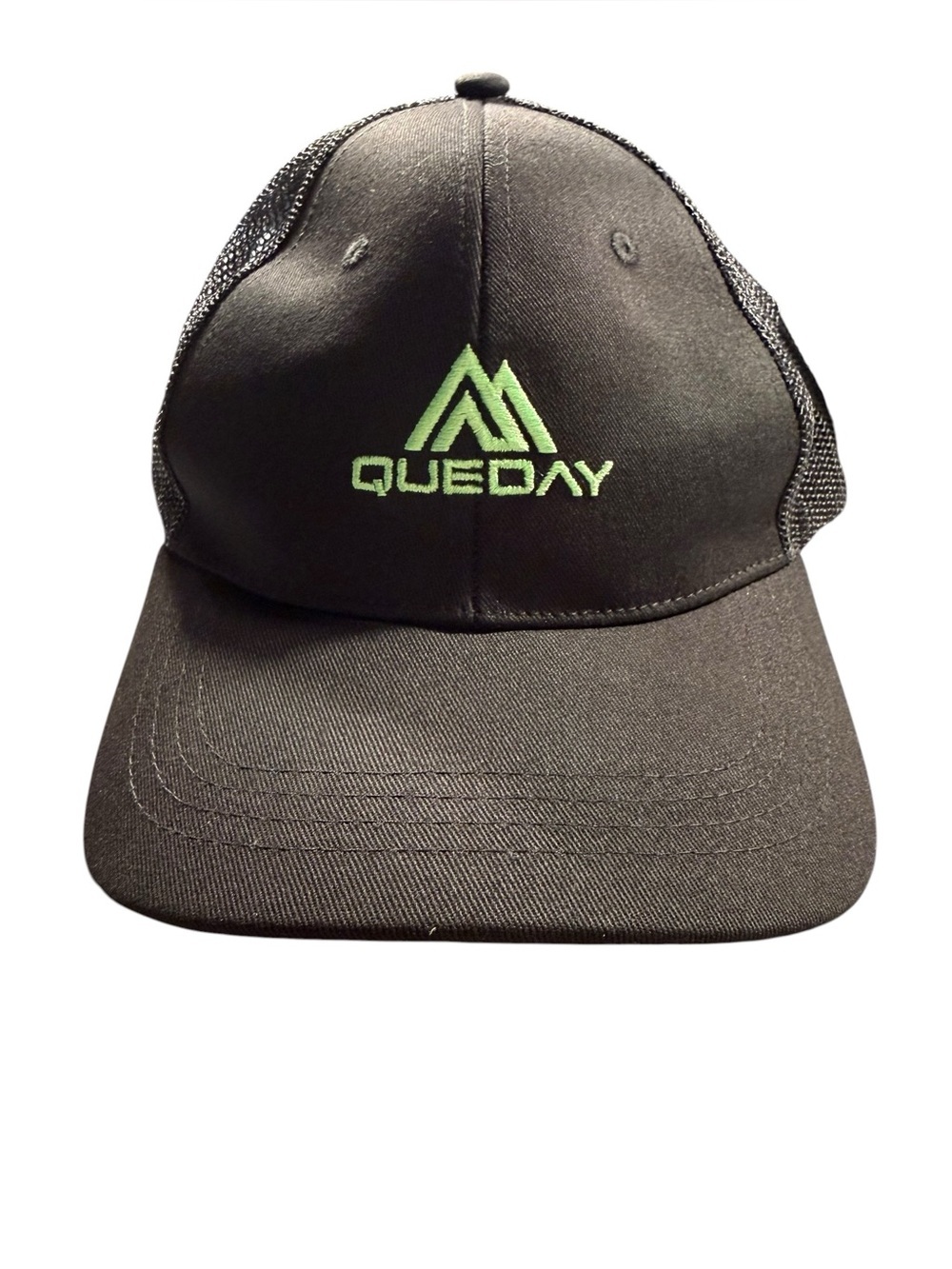 New Queday Black Trucker Baseball Cap Adjustable Snapback Hat Outdoor Breathable